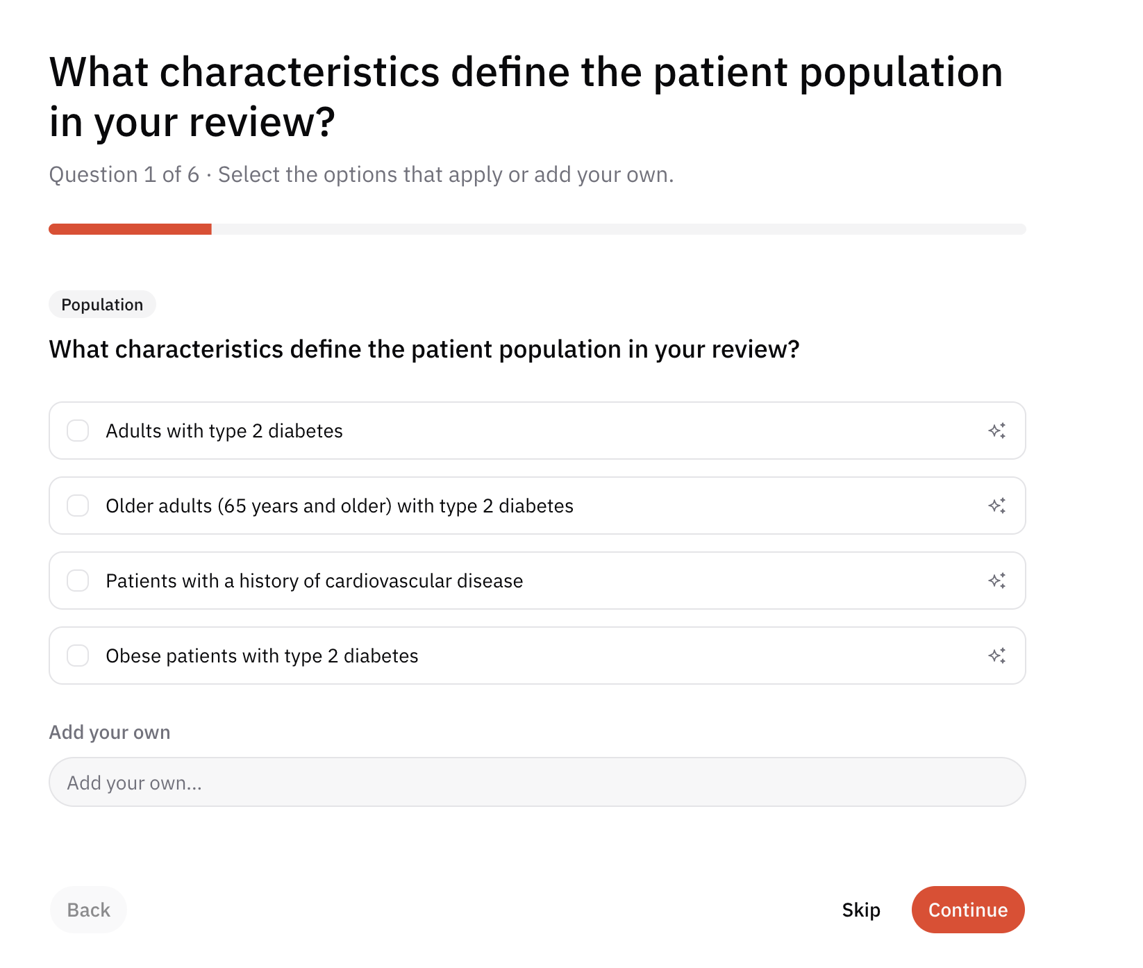 AIPRA asking structured questions to tailor screening criteria to the review topic